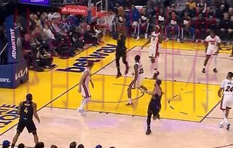 巴特勒开局活力十足上篮再中，包揽勇士开局9分中的6分